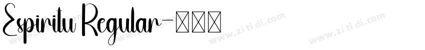 Espiritu Regular字体转换